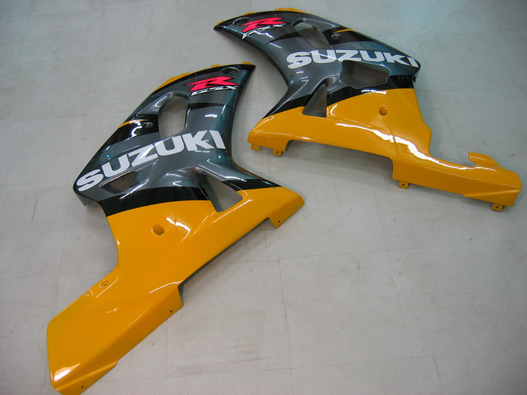 Amotopart Suzuki 01-03 GSXR600 & 00-03 GSXR750 Fairing Yellow Grey Kit