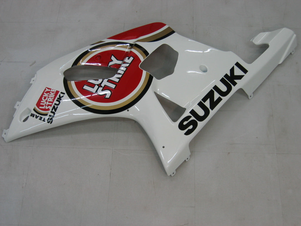 Amotopart Suzuki 01-03 GSXR600 y 00-03 GSXR750 Kit de carenado blanco rojo