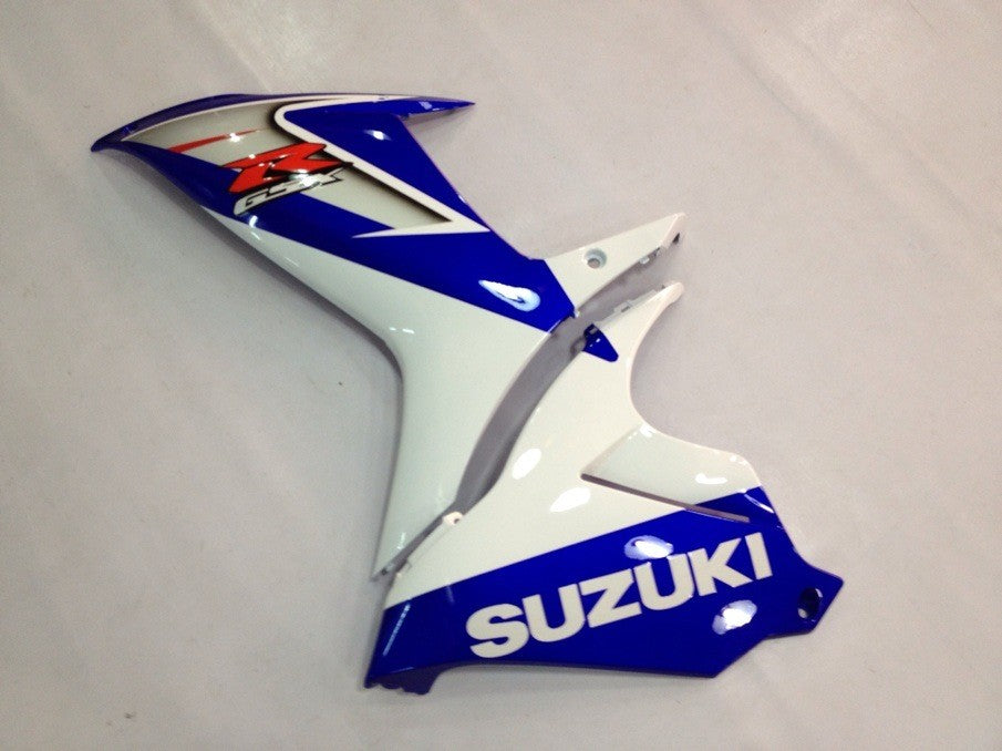 Amotopart 2011-2021 Suzuki GSXR 600 750 Kit de carénage blanc et bleu