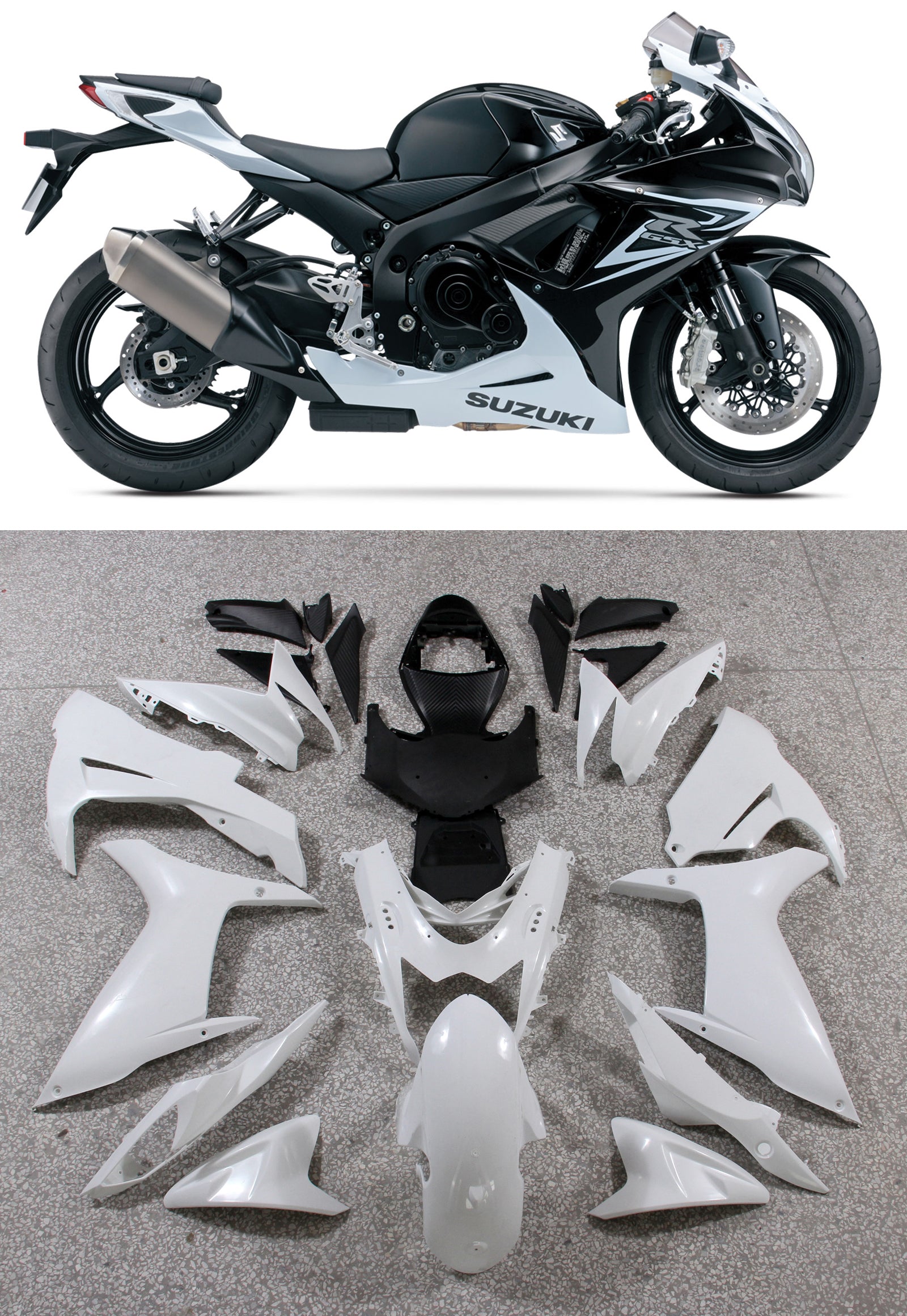 Generic Fit For Suzuki GSXR 600/750 (2011-2014) K11 Bodywork Fairing ABS Injection Molded Set 17 Style