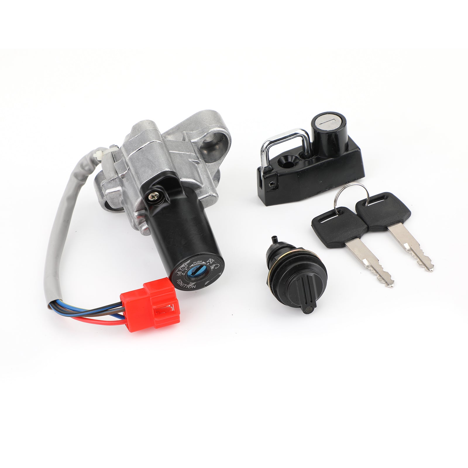 Ignition Switch Cap Seat Toolbox Lock Key Kit for Yamaha Drag Star 400/650/1100