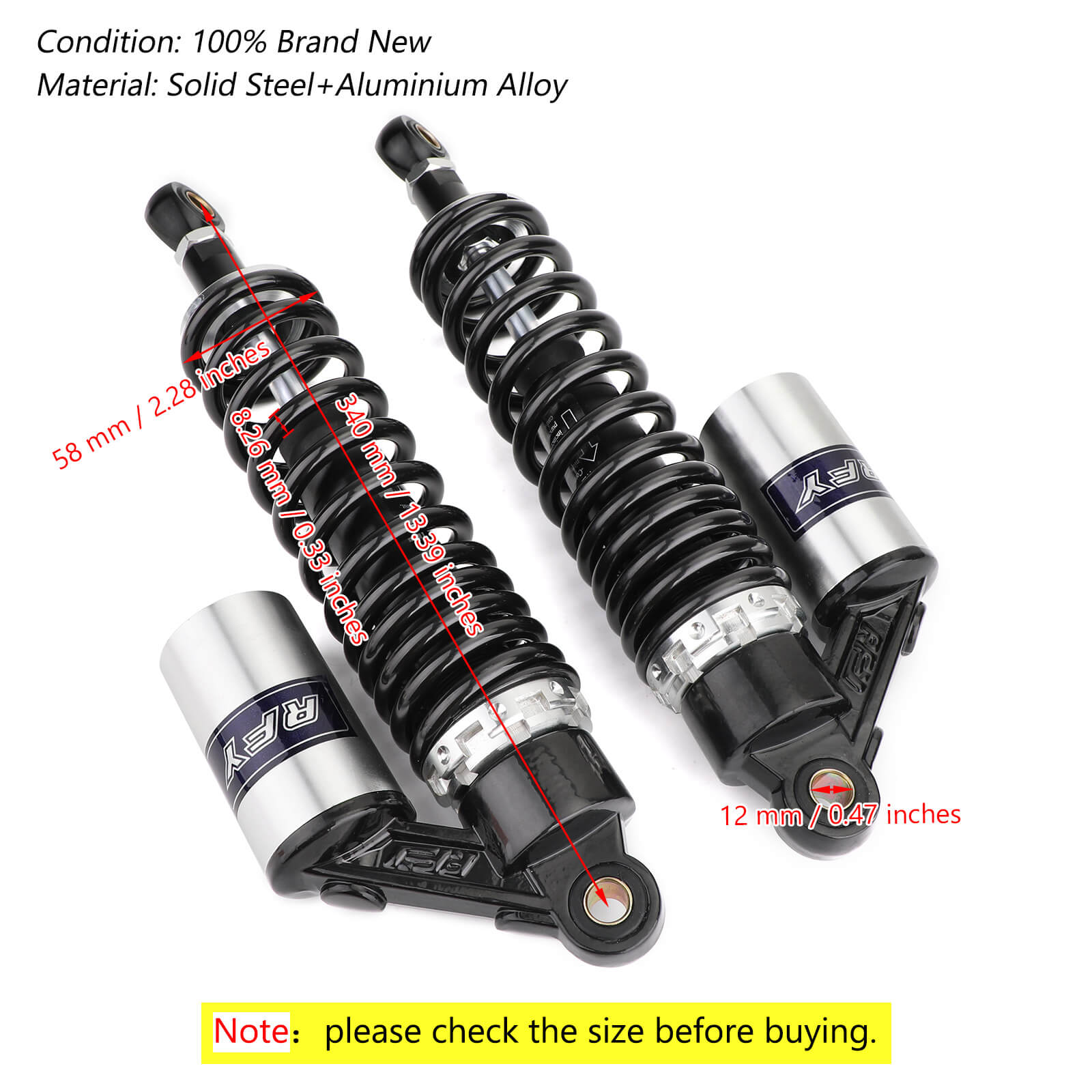 Rear Suspension Air Shock Absorbers Fit For Universal Suzuki Yamaha Honda ATV