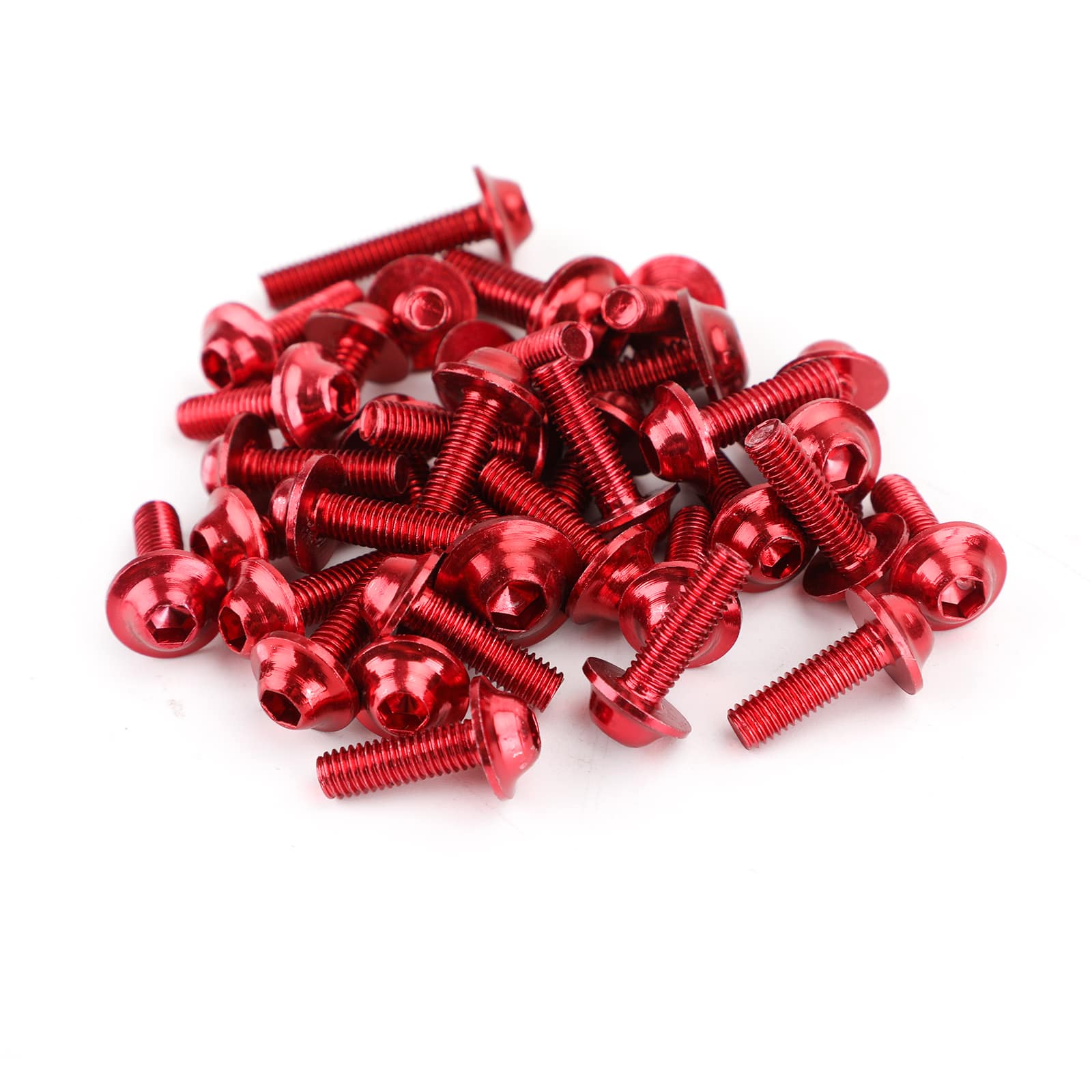 Befestigungsclip-Schraubensatz, Windschutzscheiben-Verkleidungsschraube, universell, 158 Stück, passend für Universal-Motorräder, Rot