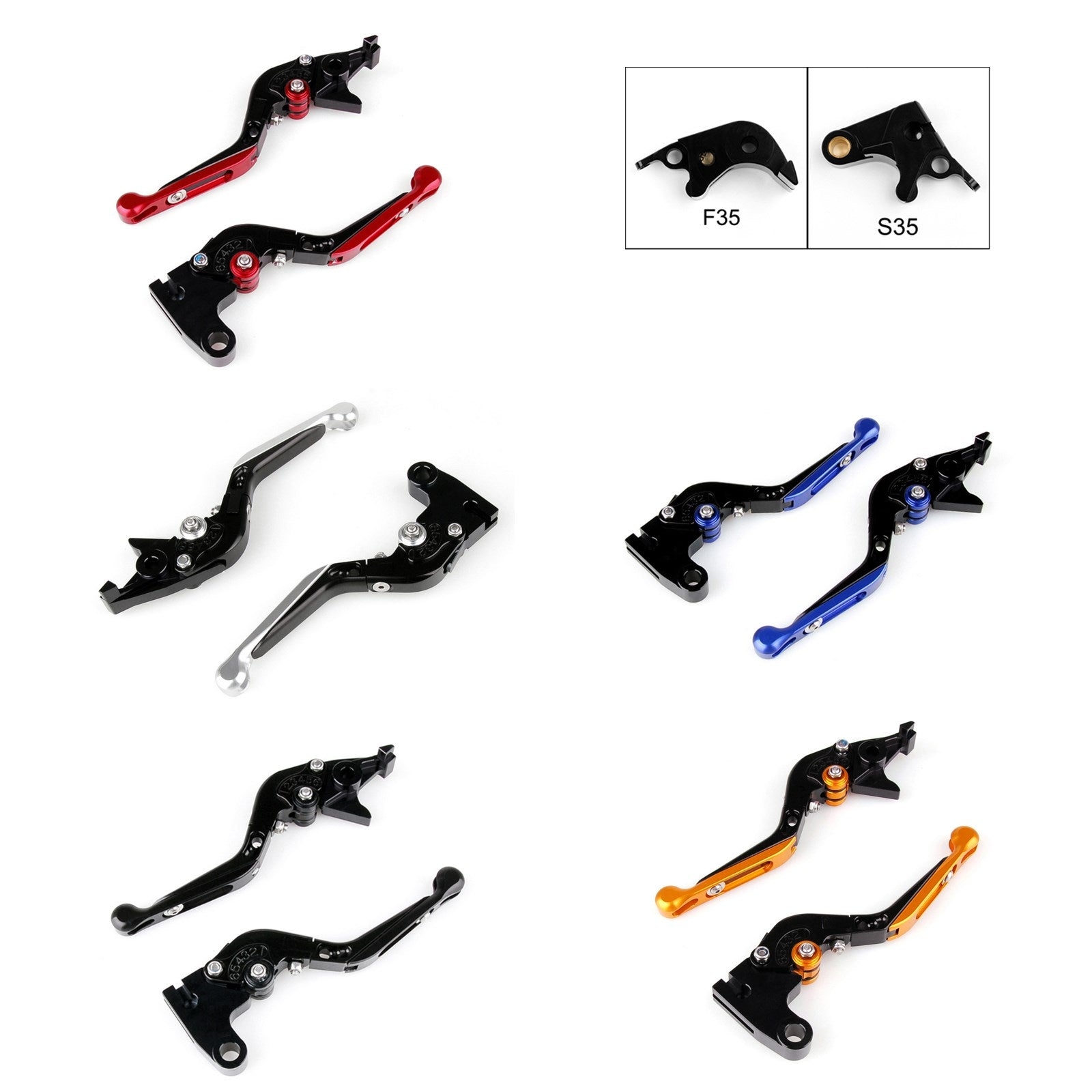 Palancas de embrague de freno extensibles plegables ajustables para Suzuki GSXR600 750 1000