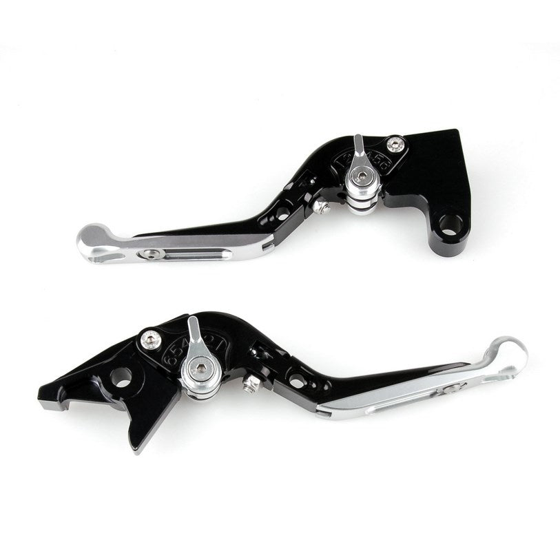 Adjustable Folding Extendable Brake Clutch Lever For Yamaha YZF R1 R6 R6S Silver