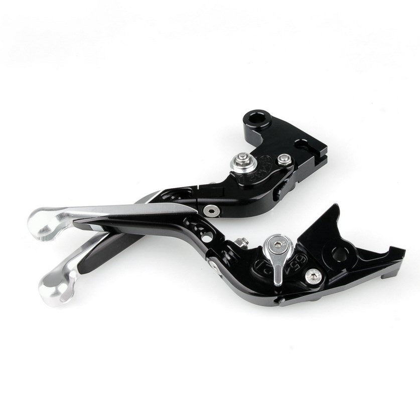 Leva frizione freno allungabile pieghevole regolabile per Yamaha YZF R1 R6 R6S Argento