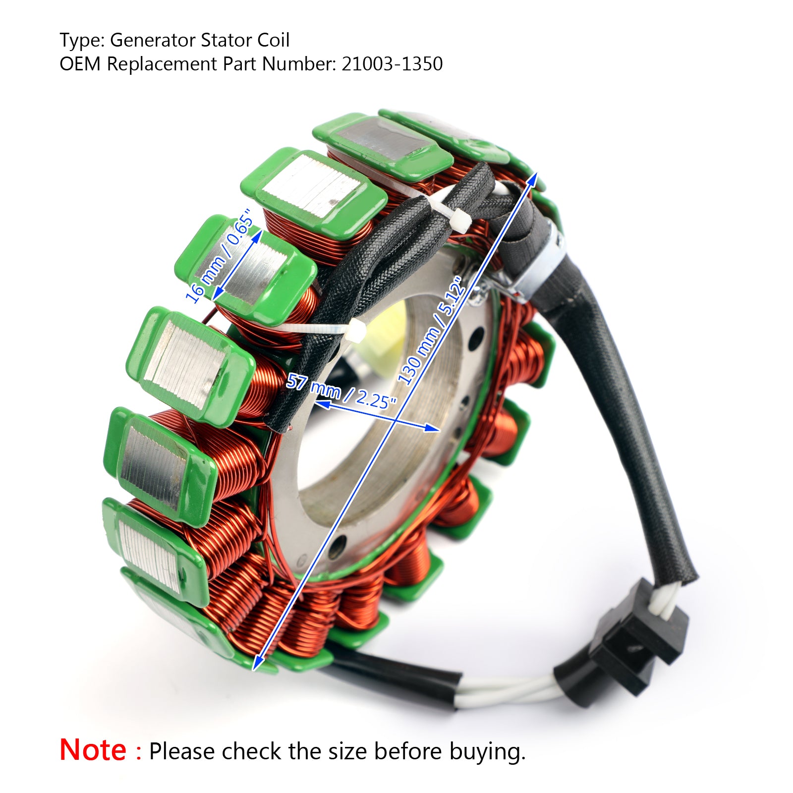 Stator Generator Fit for Kawasaki Vulcan 1500 VN1500 Drifter 99-00 21003-1350 via fedex