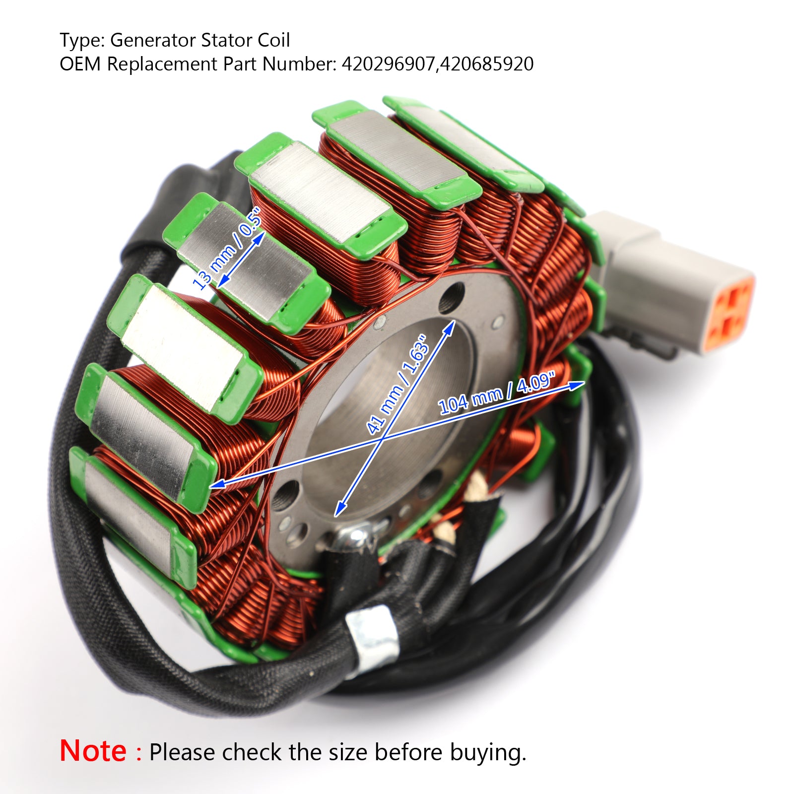 Statore alternatore adatto per Can-am Outlander Max 400 450 500 570 650 800 R XT tramite fedex