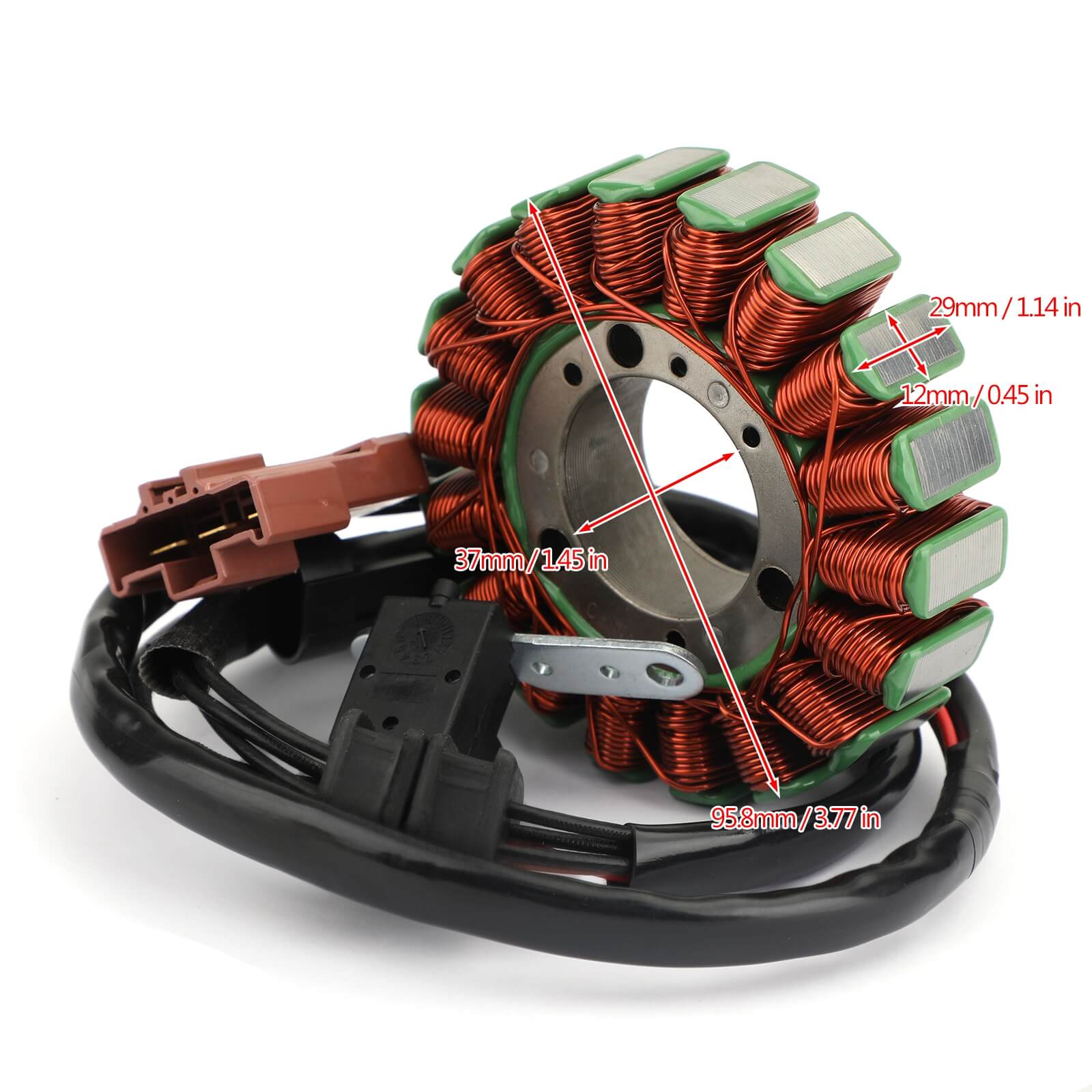 Bobine de Stator de moteur de générateur de magnéto adaptée à Gilera Fuoco 500 4T 4V ie E3 LT Fuoco 500 E3 2007 – 2014