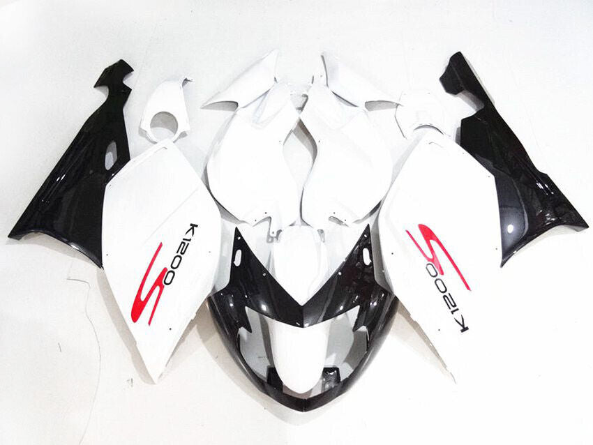 Amotopart BMW 2005-2010 K1200S White Black Fairing Kit