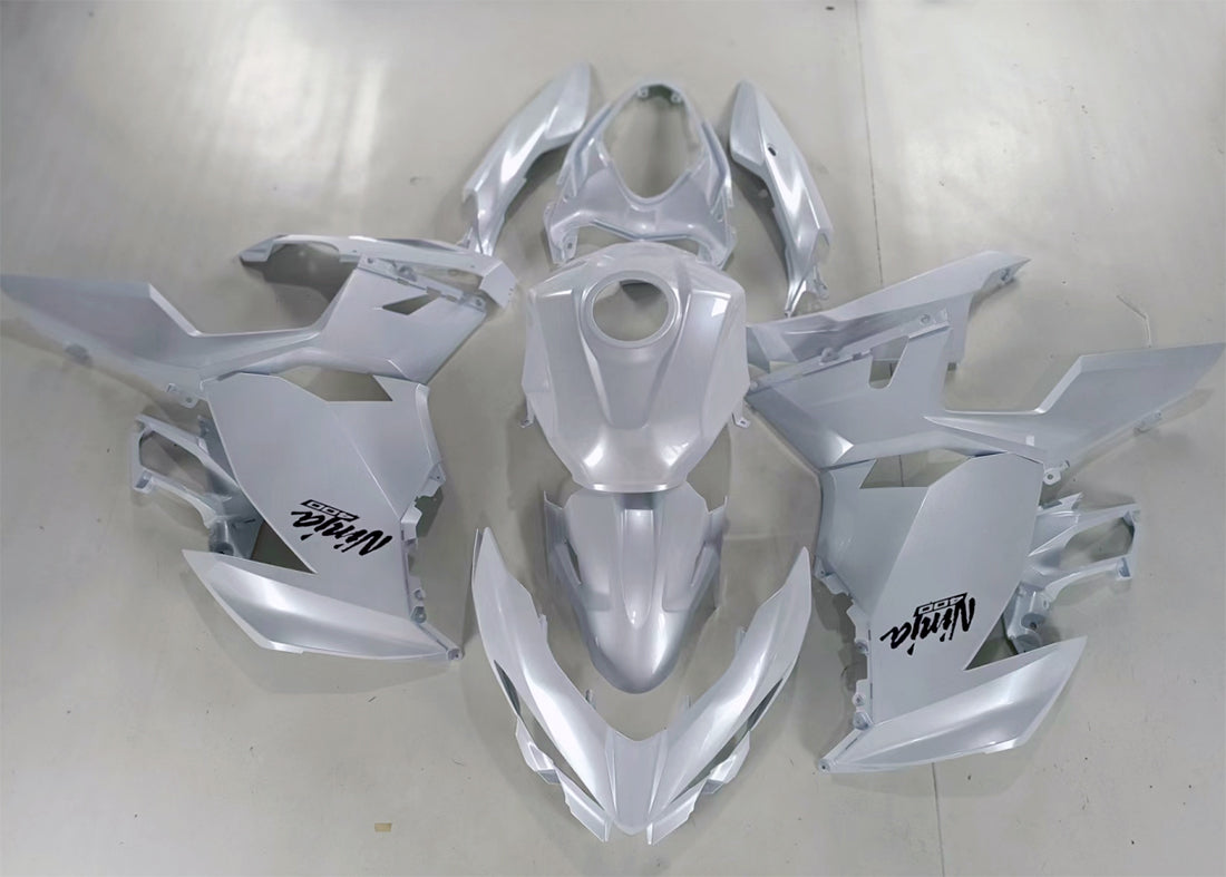 Amotopart  Kawasaki EX400/Ninja400 2018-2024 Pearl White Fairing Kit