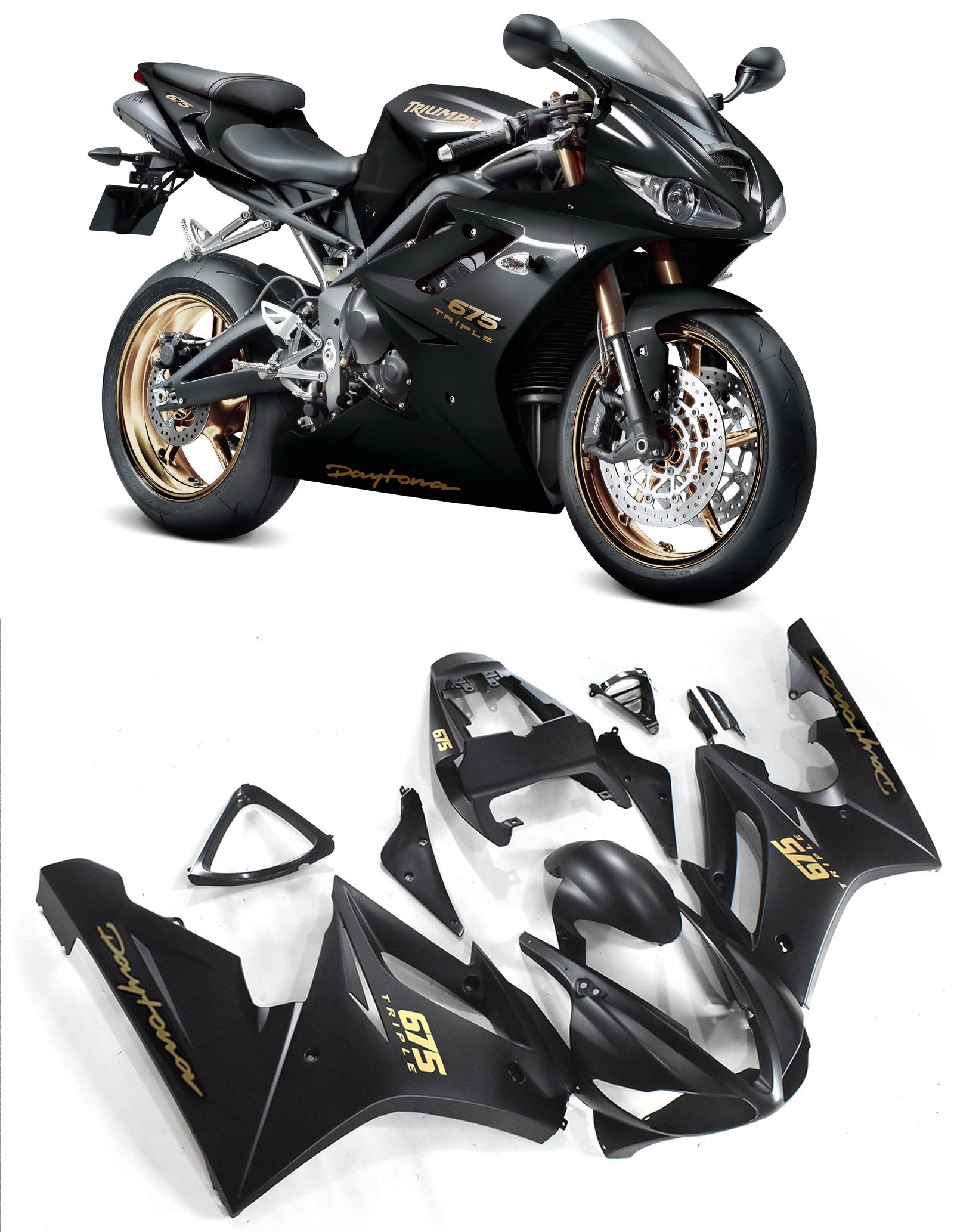 Amotopart Triumph Daytona 675 (2009-2012) Fairing Kit - Style 5