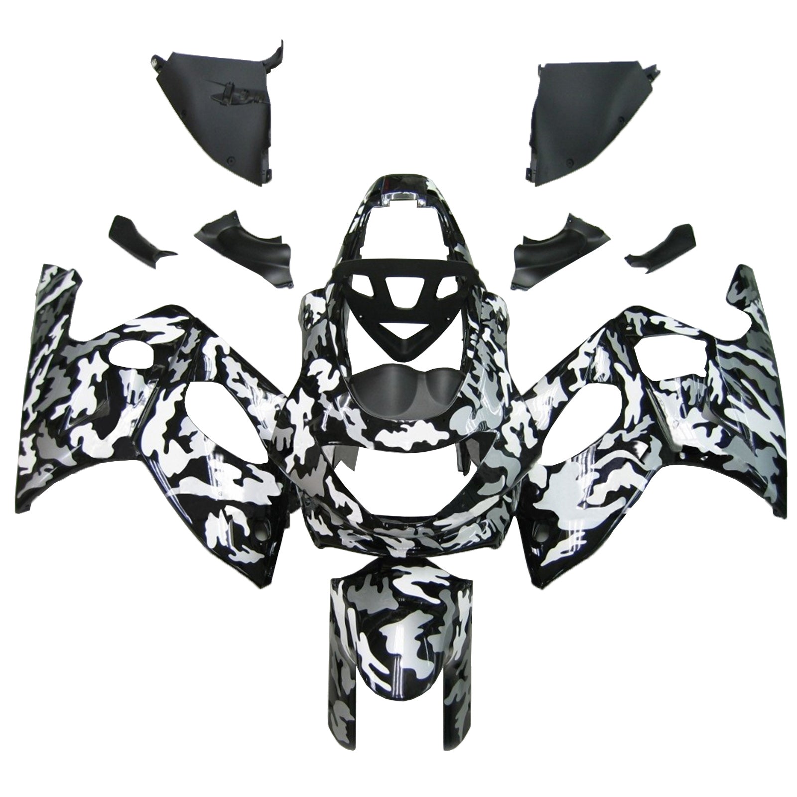 Amotopart Kit de carénage couleur camouflage Yamaha 1996-2007 YZF 600R Thundercat