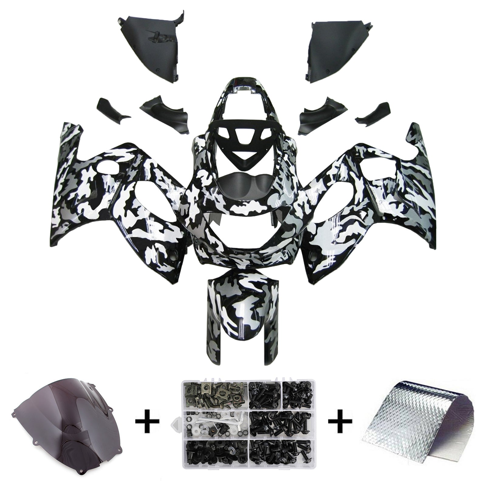 Amotopart Yamaha 1996-2007 YZF 600R Thundercat Camouflage Color Fairing Kit