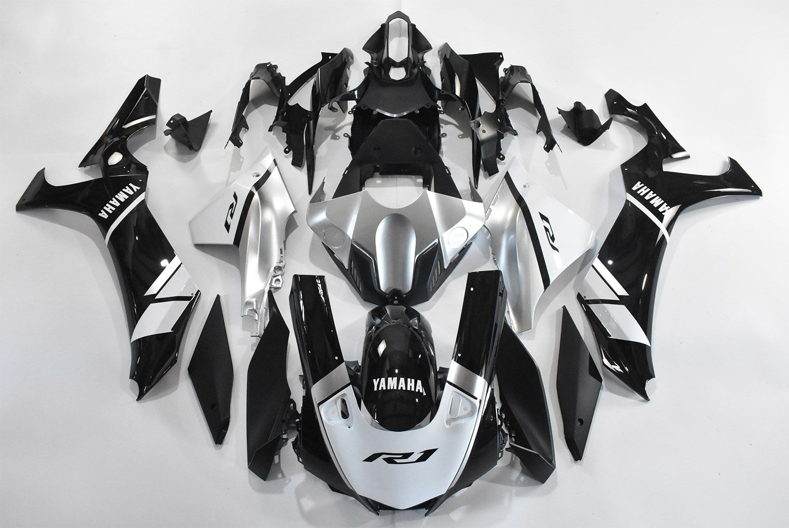 Amotopart Yamaha 2020-2024 YZF R1 Kit de carenado blanco negro