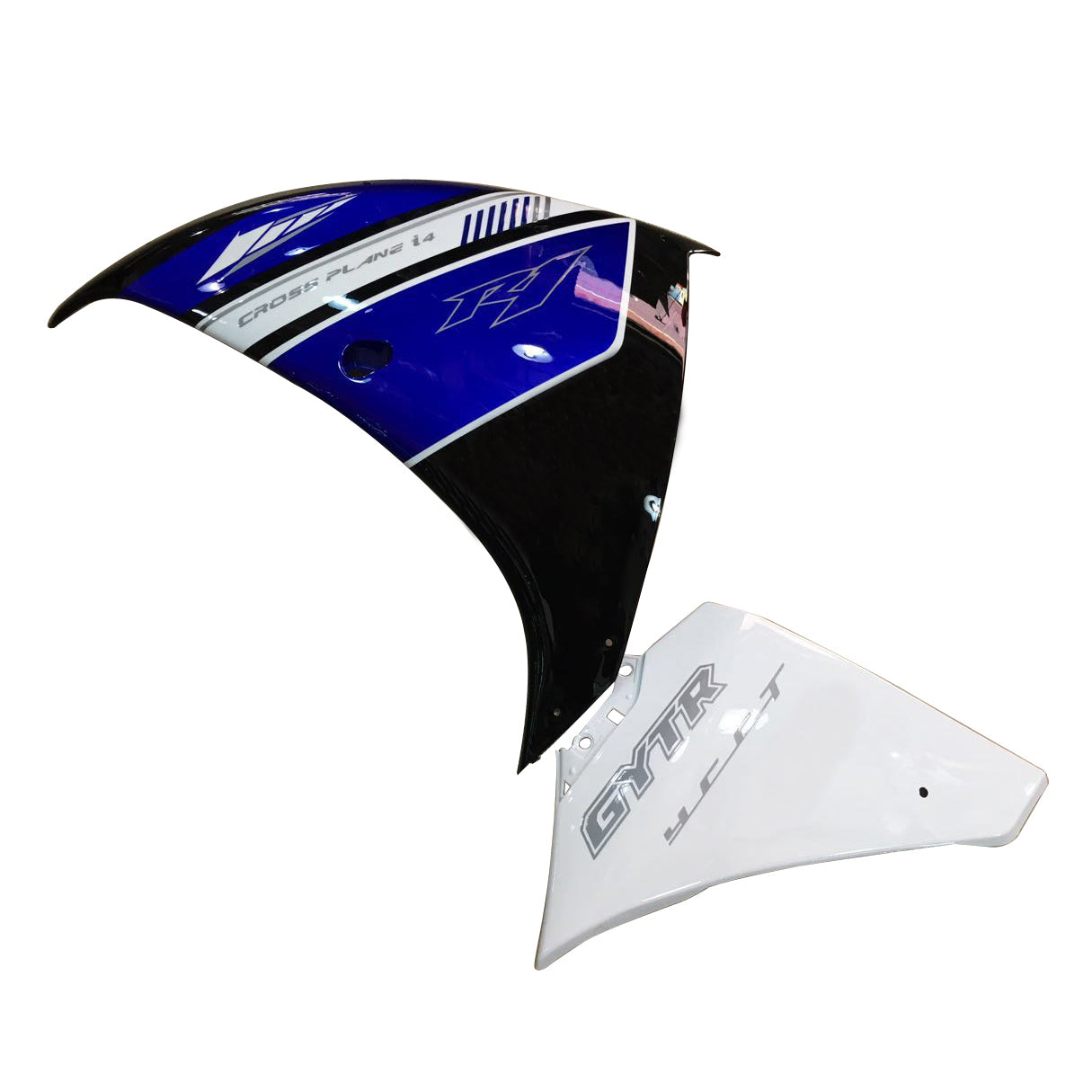 Amotopart 2012-2014 Yamaha R1 Fairing Blue&White Style5 Kit