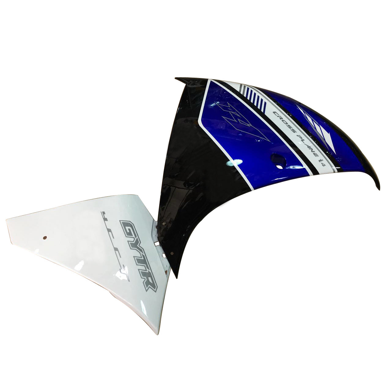 Amotopart 2012-2014 Yamaha R1 Fairing Blue&White Style5 Kit