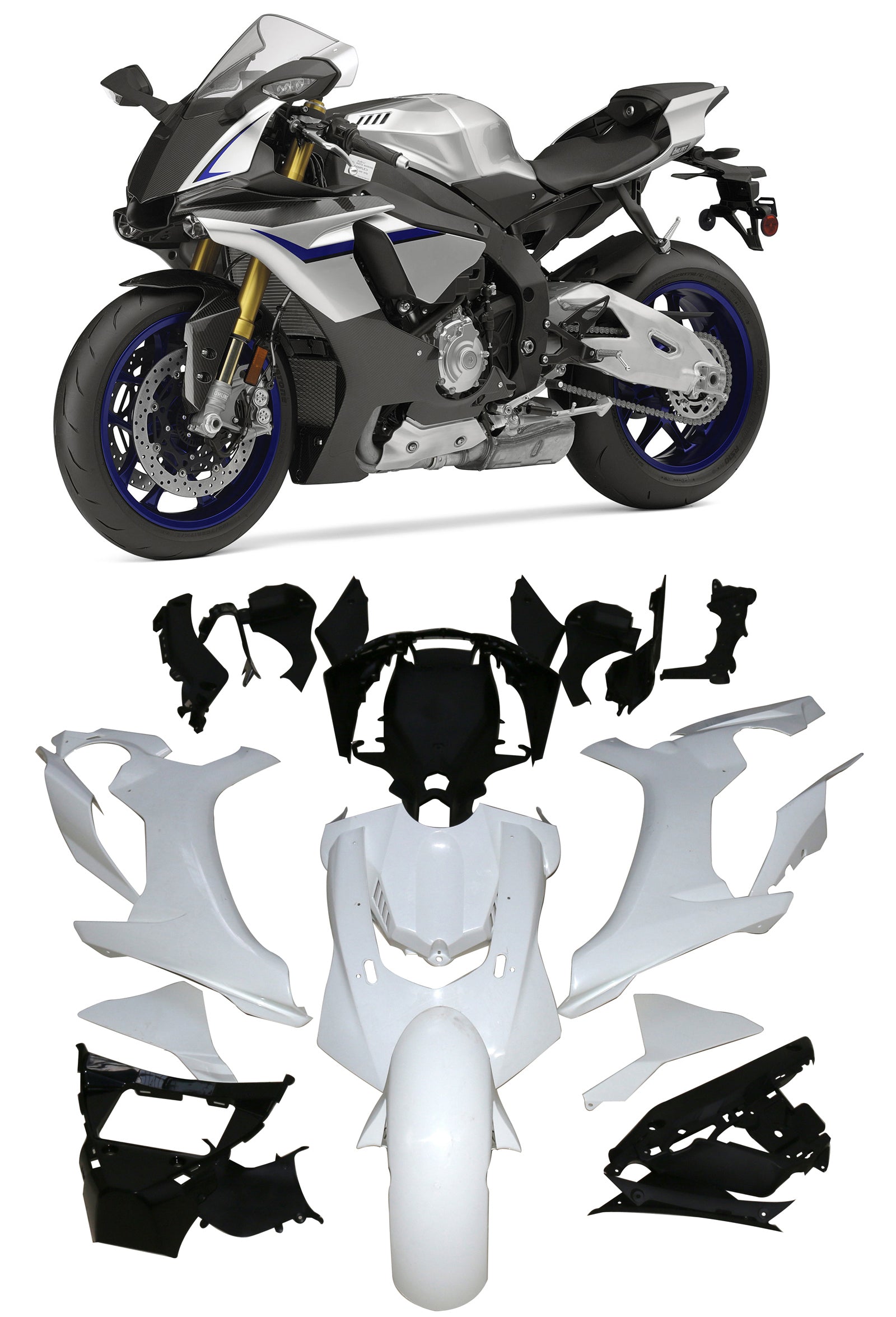 Amotopart Verkleidungsset für Yamaha YZF 1000 R1 2015–2019