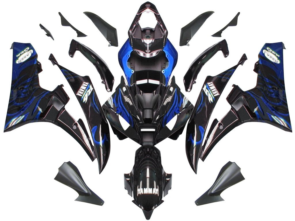 Carénages Amotopart Yamaha YZF-R6 2006-2007 Carénage Noir & Kit de carénage bleu