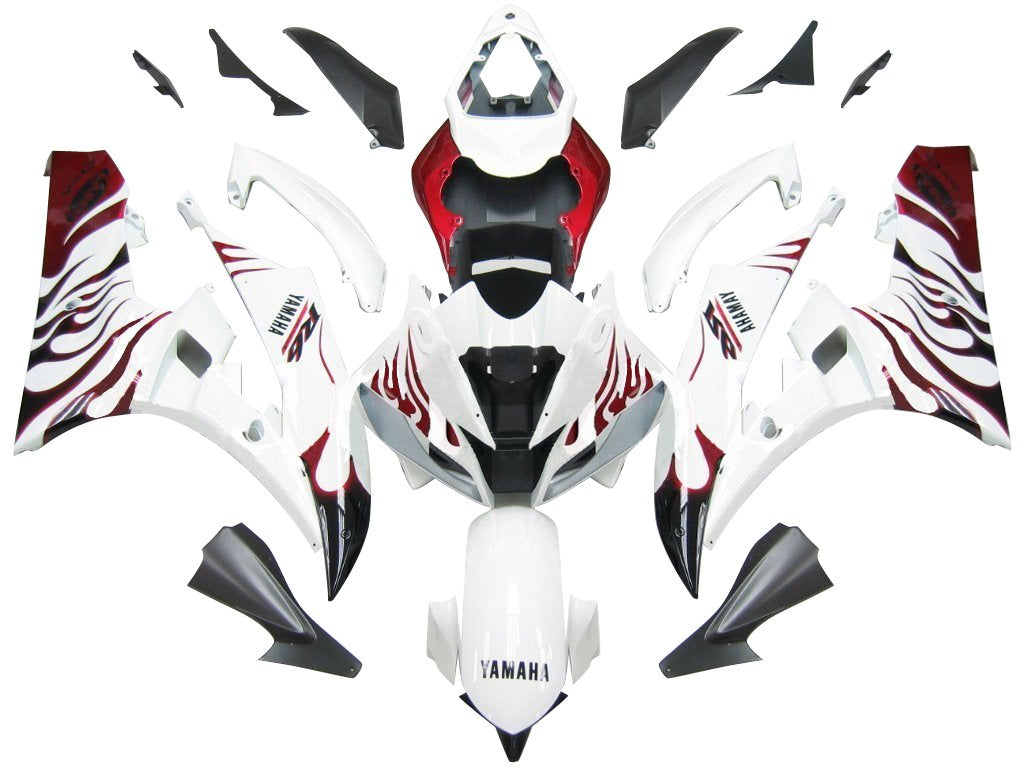 Carénages Amotopart Yamaha YZF-R6 2006-2007 Carénage Blanc & Kit de carénage rouge