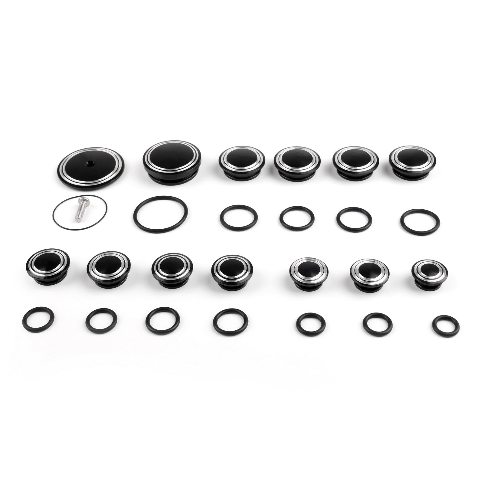 13pcs CNC Aluminum Frame Hole Caps Plugs Fit for BMW R NineT 2014-2016 Black