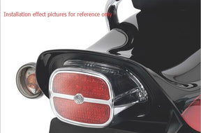 Red LED Tail Brake Light Lamp For Road King Glide Fatboy Touring Black