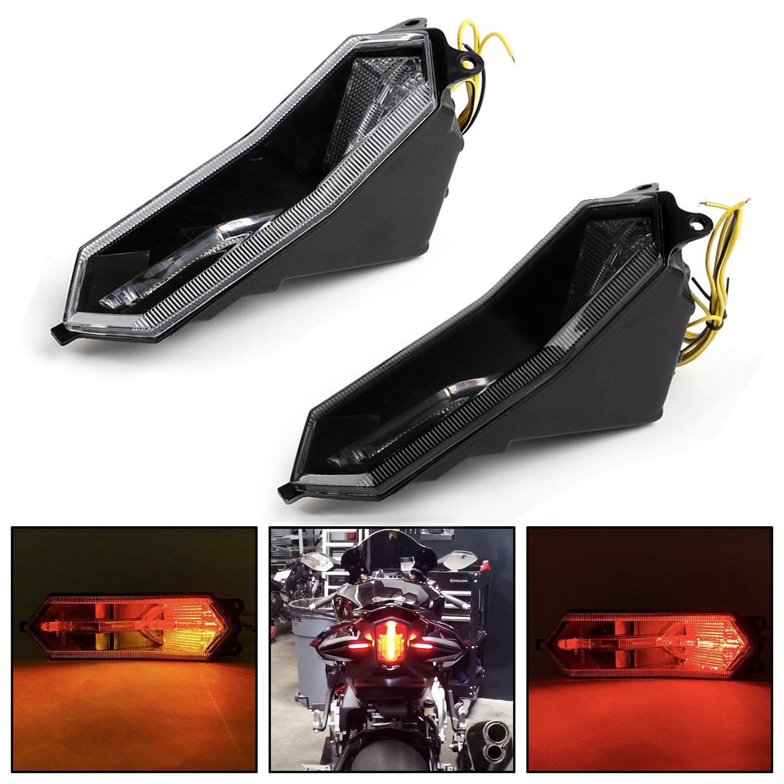 15-22 Yamaha YZF R6 R1 R1S R7 Tail light Integrated Turn Signals