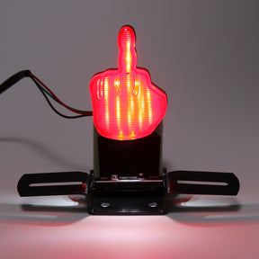 Mittelfinger-LED-Bremsrücklicht-Rückleuchte mit Platte für Chopper Bobbe