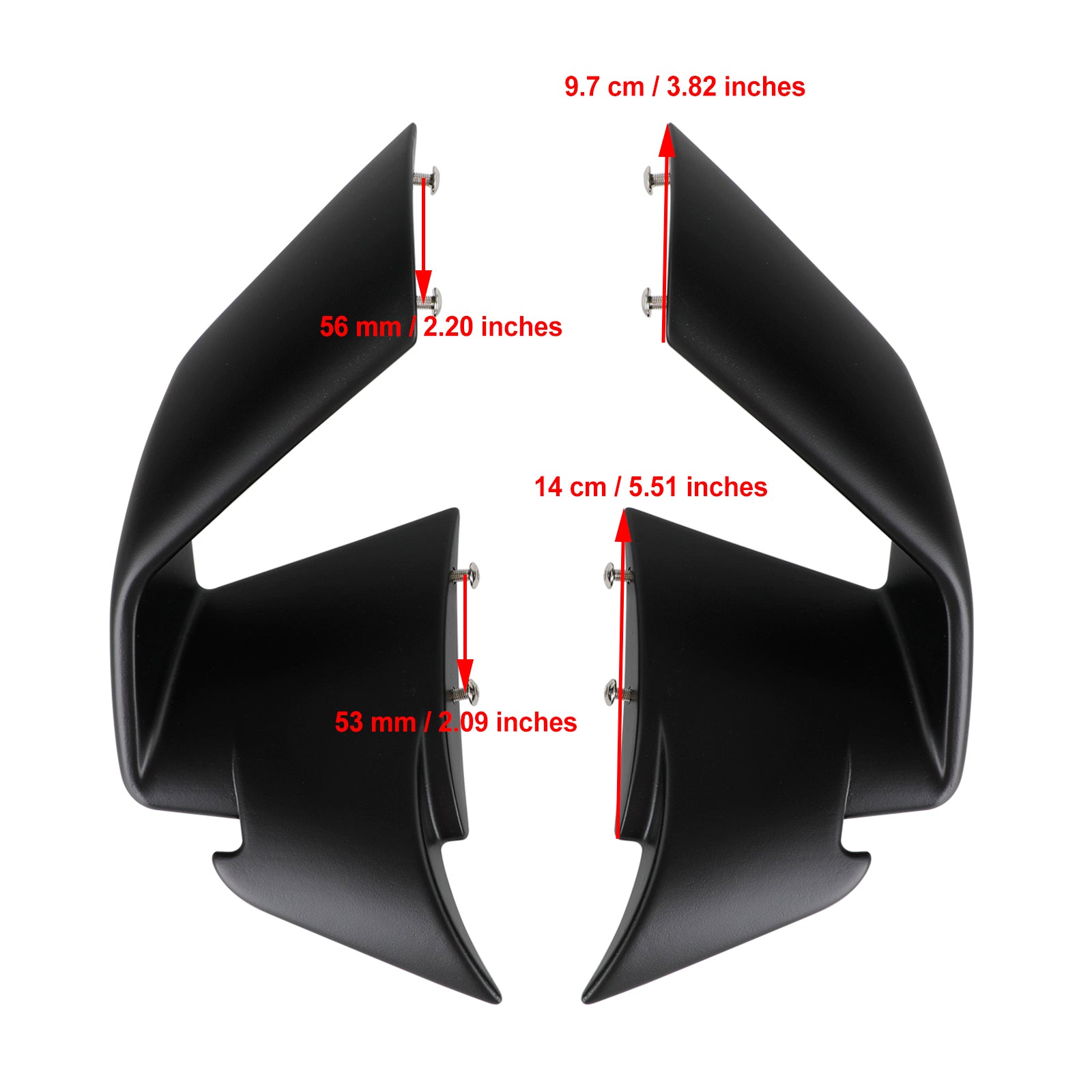 19-22 BMW S1000RR/M1000RR Frontspoiler Wind Winglets Verkleidung