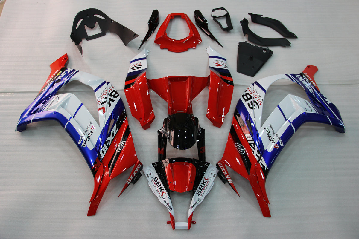 Kit carenatura blu e rosso Amotopart 2011-2015 Kawasaki ZX10R
