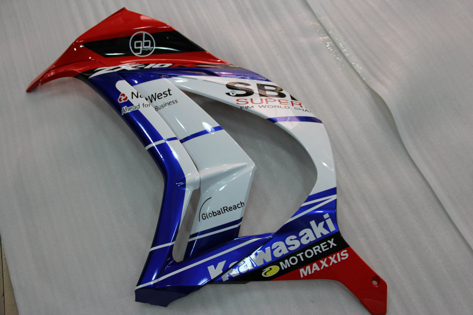 Amotopart 2011-2015 Kawasaki ZX10R Fairing Blue&Red Kit