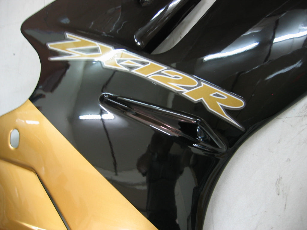Amotopart 2000-2001 Kawasaki ZX12R Verkleidungsset in Schwarz und Gold
