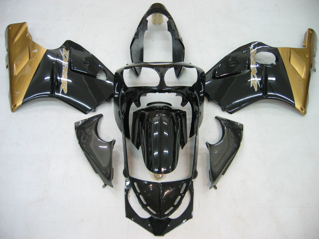 Amotopart 2000-2001 Kawasaki ZX12R Verkleidungsset in Schwarz und Gold