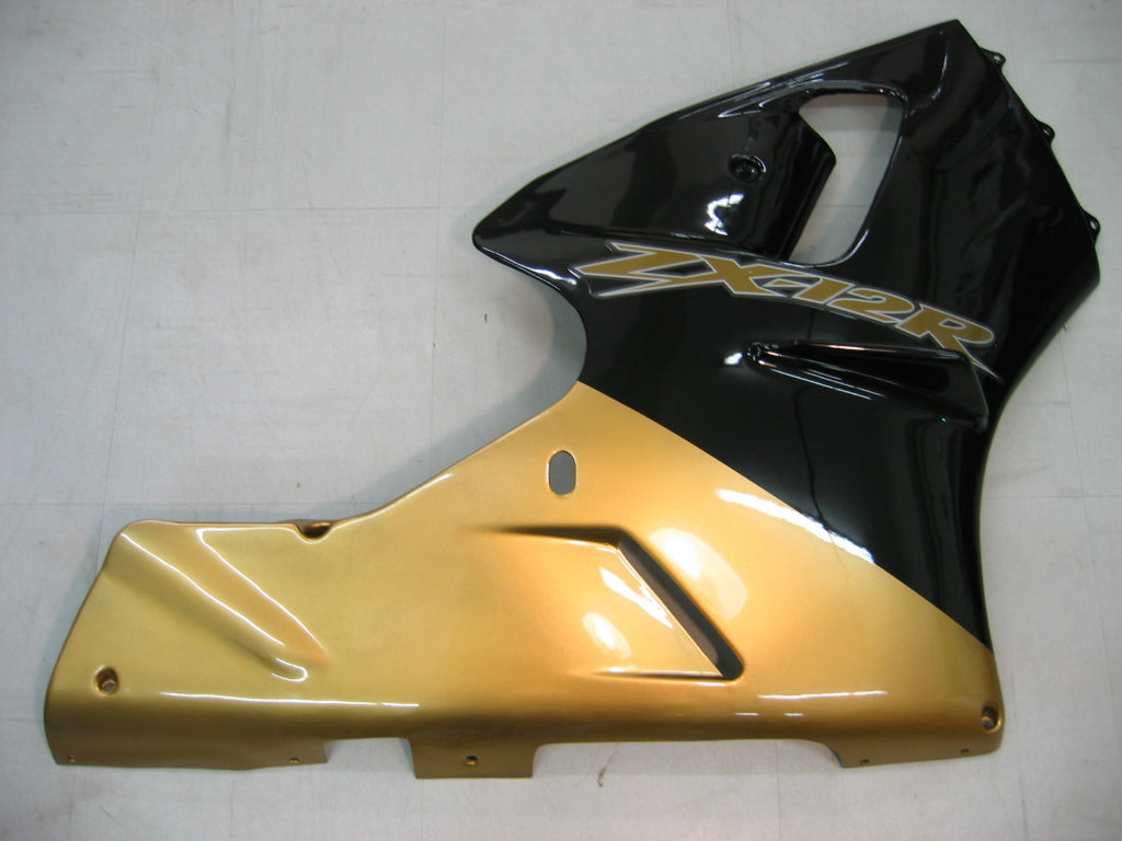 Amotopart 2000-2001 Kawasaki ZX12R Fairing Black&Gold Kit