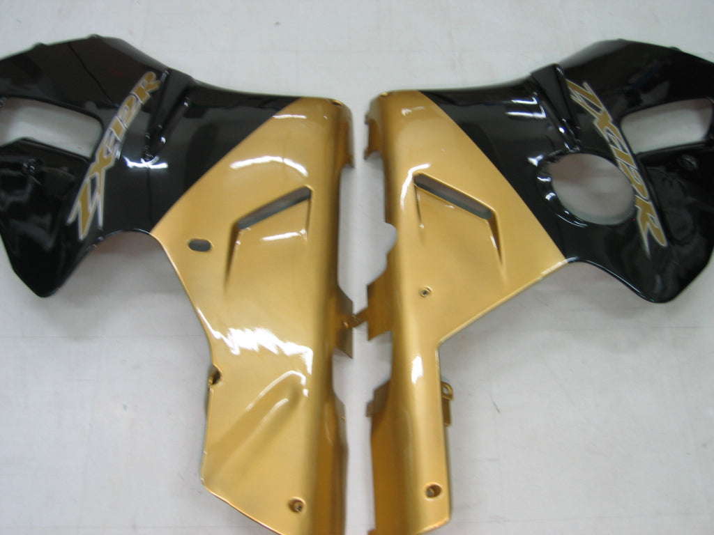 Amotopart 2000-2001 Kawasaki ZX12R Kit de carénage noir et or