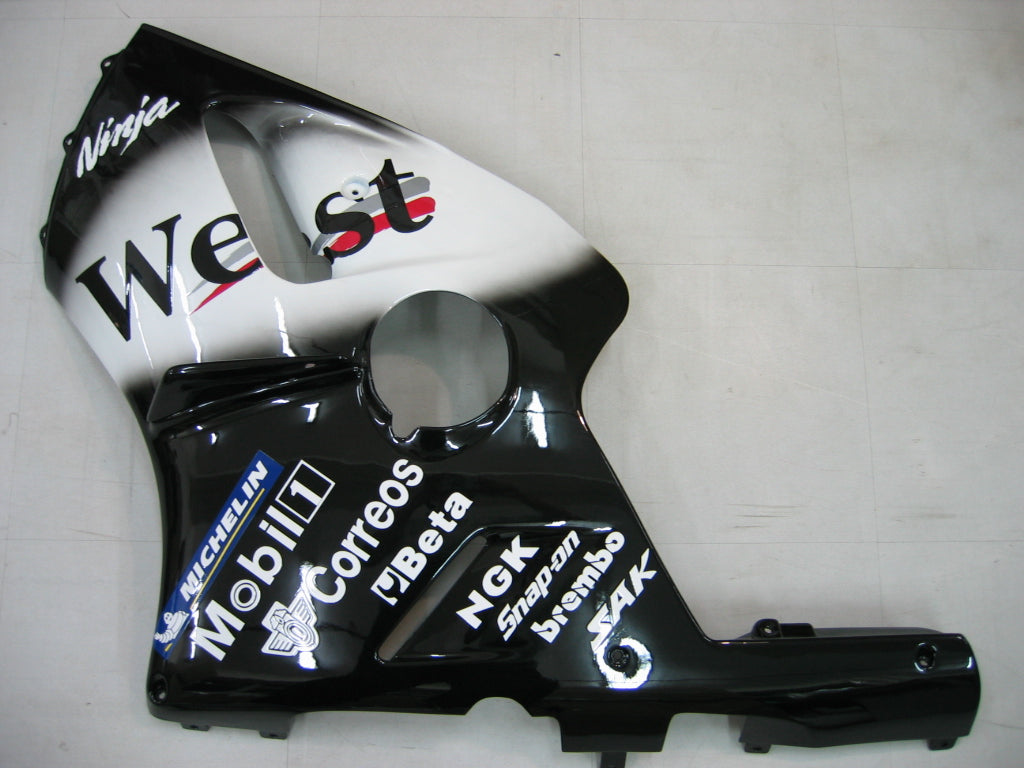 Amotopart 2000-2001 Kawasaki ZX12R Fairing Black&White Kit