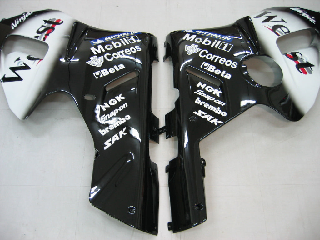 Kit carenatura bianco e nero Amotopart 2000-2001 Kawasaki ZX12R