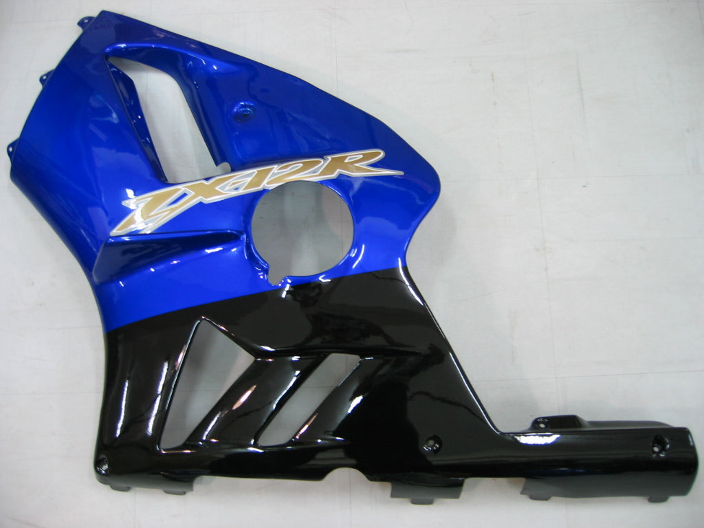 Amotopart 2002-2005 Kawasaki ZX12R Fairing Blue Kit