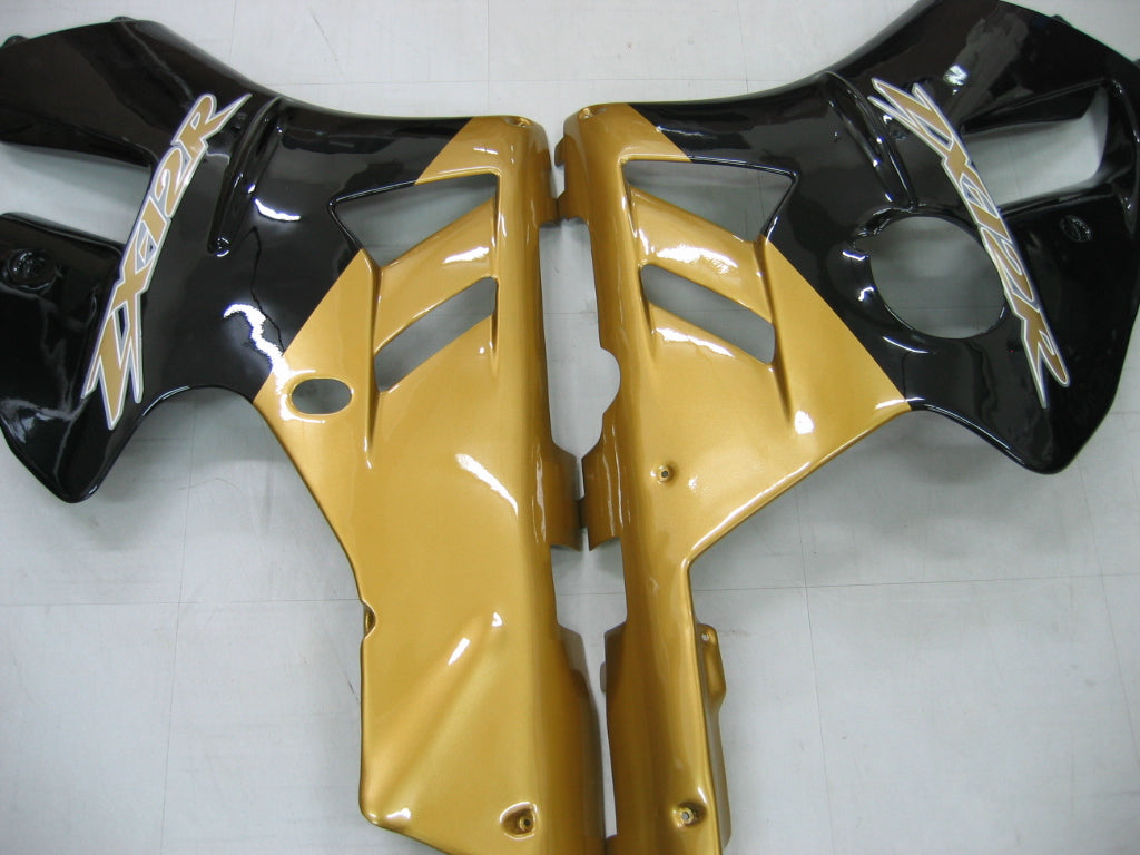 Amotopart 2002–2005 Kawasaki ZX12R Verkleidung G-Schwarz &amp; Gold Kit
