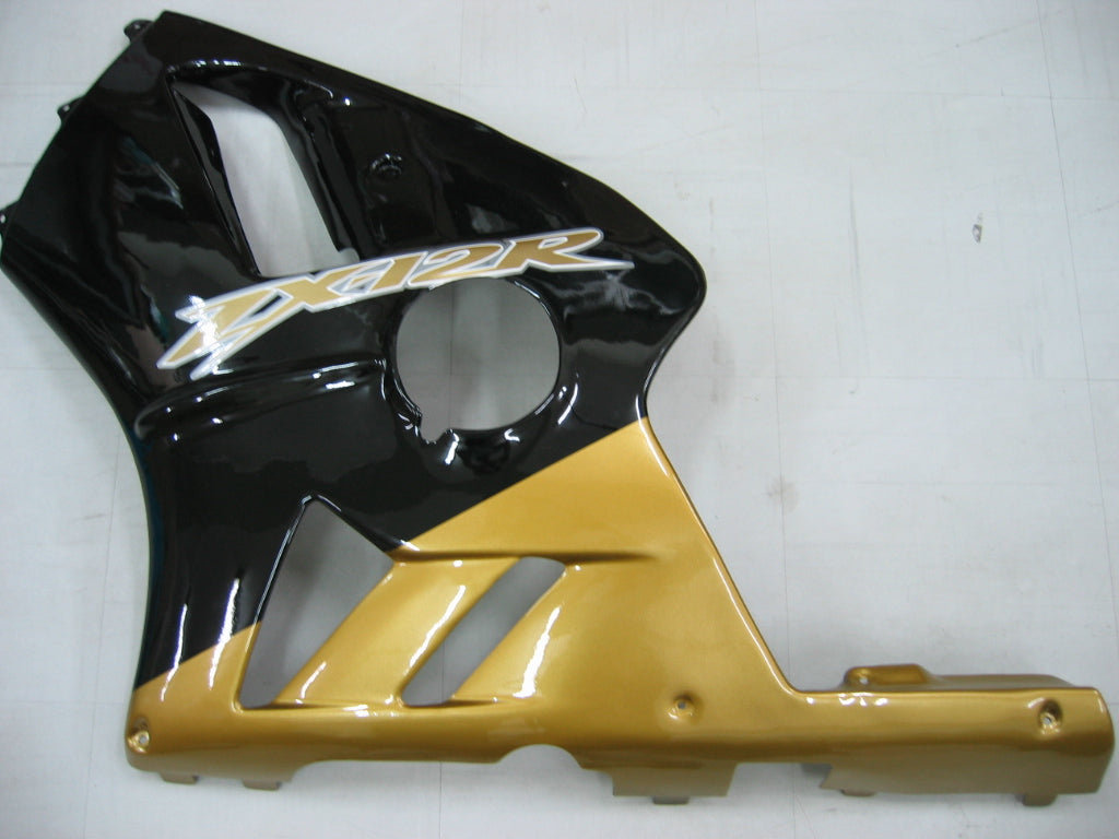 Amotopart 2002–2005 Kawasaki ZX12R Verkleidung G-Schwarz &amp; Gold Kit