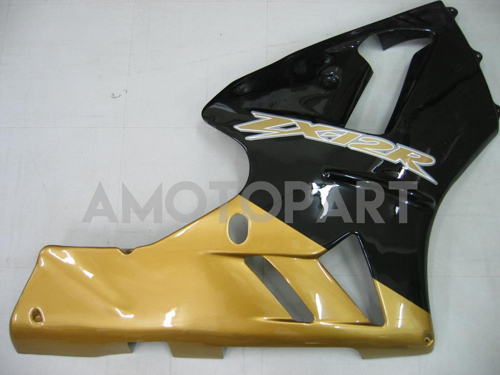 AMOTOPART 2002-2005 KAWASAKI ZX12R FAIRING G-BLACK & GOLD KIT