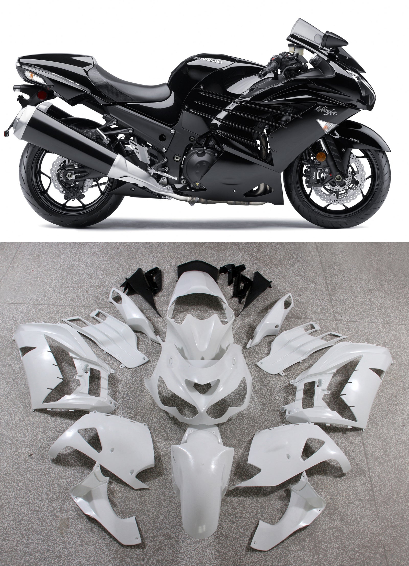 Amotopart フェアリング Kawasaki ZX14R (2012-2022) フェアリングキット