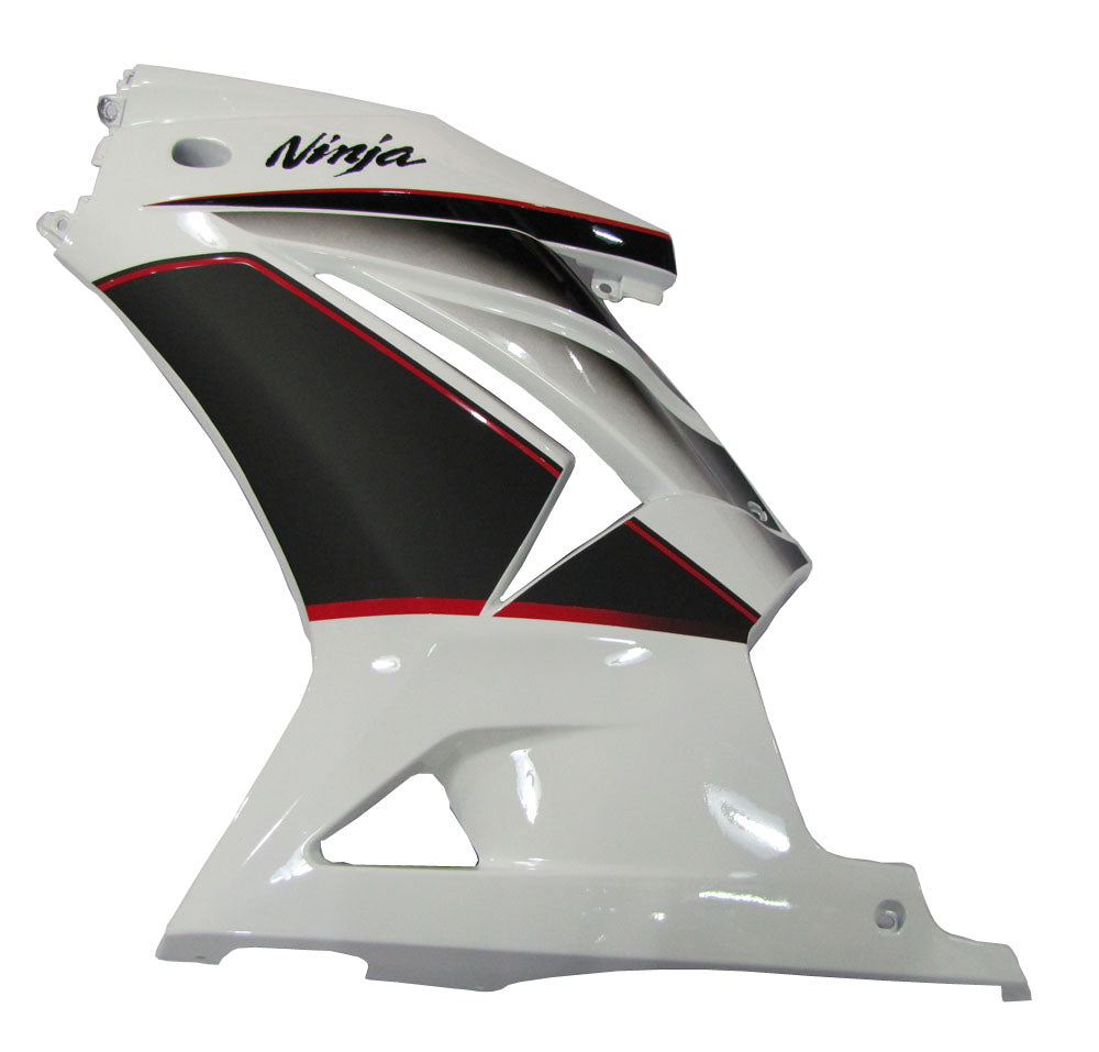 Amotopart 2008-2012 Kawasaki ZX250 Fairing White&Black Kit