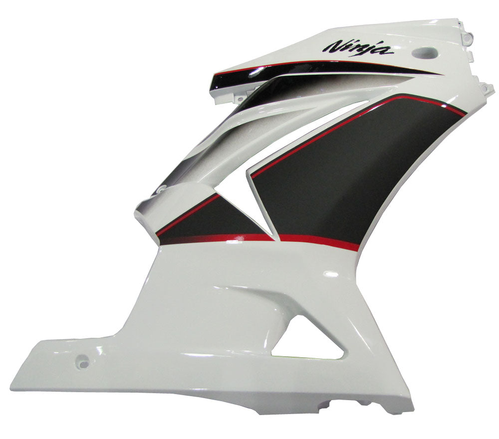 Amotopart 2008-2012 Kawasaki ZX250 Fairing White&Black Kit