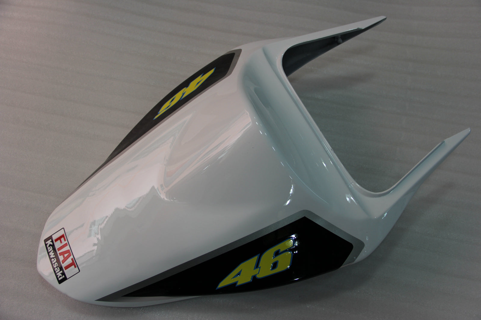 Amotopart 2003-2004 Kawasaki ZX6R Fairing White&Blue Kit