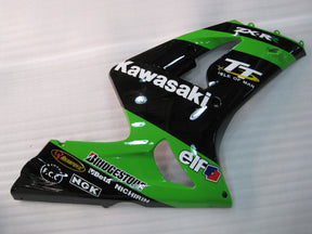 Amotopart 2003-2004 Kawasaki ZX6R Fairing Green&Black Kit