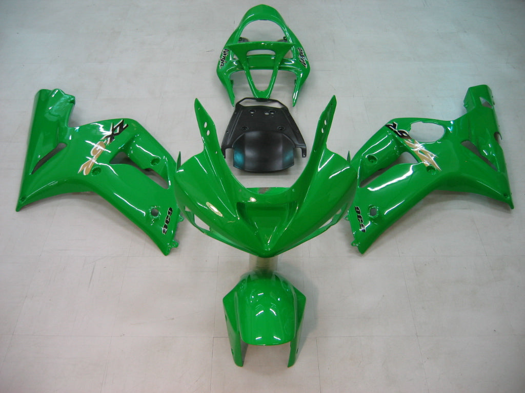 Amotopart 2003–2004 Kawasaki ZX6R Verkleidungsset, grün