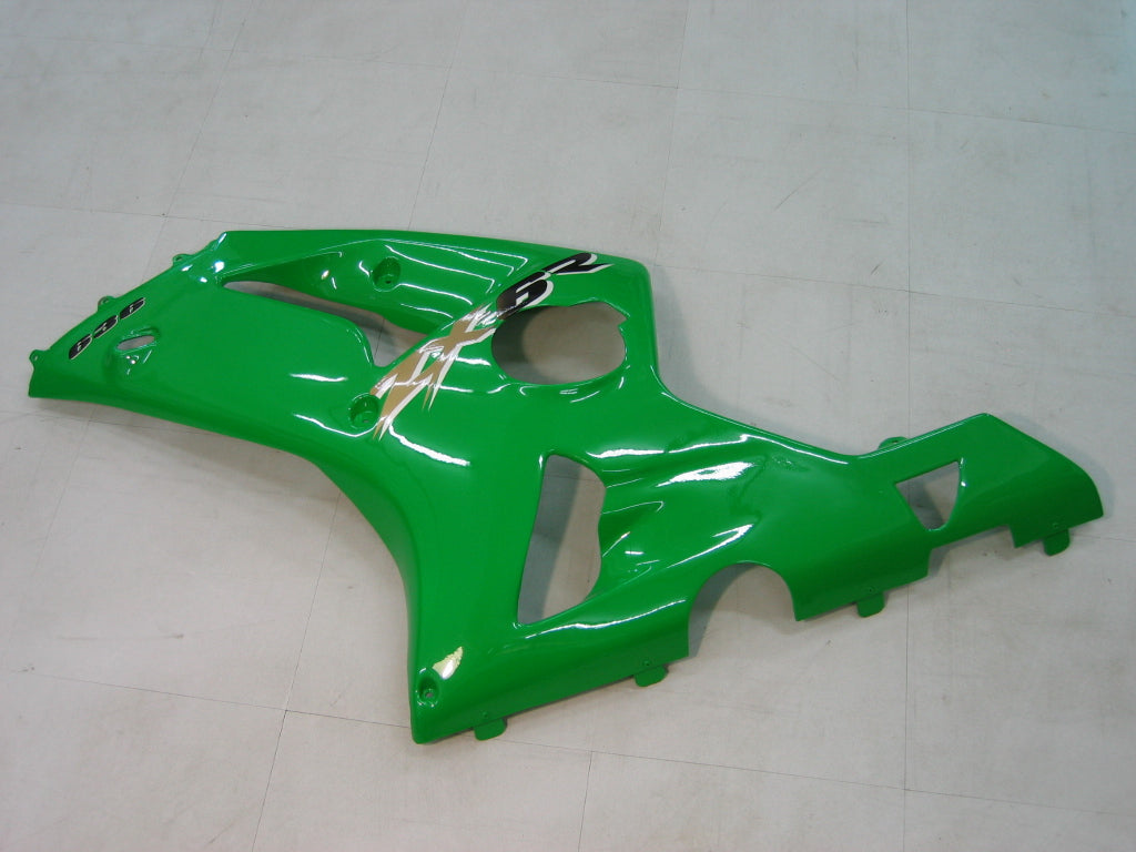 Amotopart 2003-2004 Kawasaki ZX6R フェアリング グリーン キット