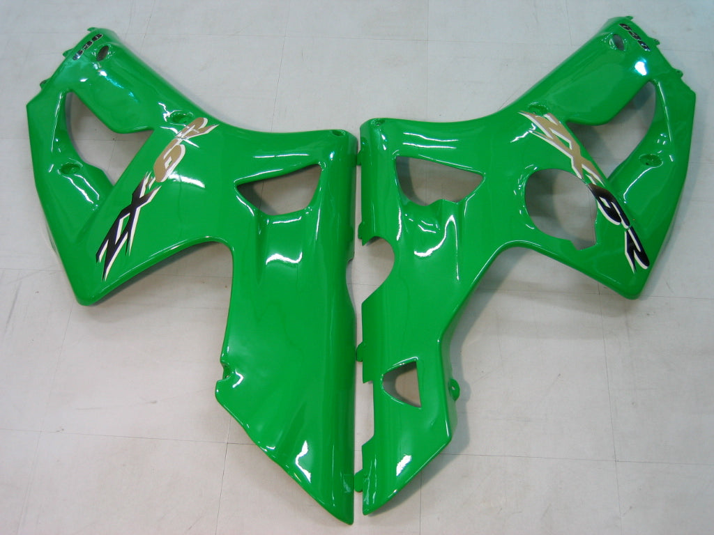 Amotopart 2003–2004 Kawasaki ZX6R Verkleidungsset, grün