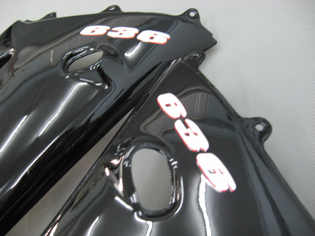Amotopart 2003-2004 Kawasaki ZX6R Fairing Black Kit